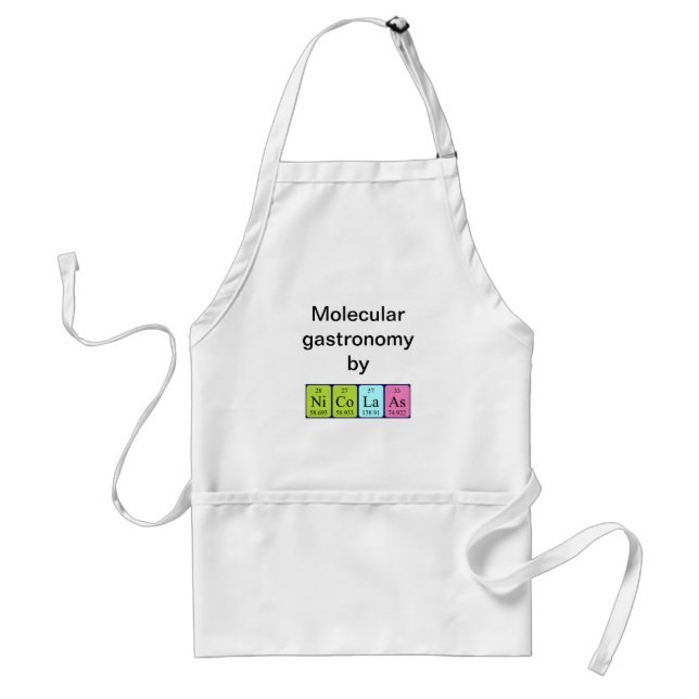 Nicolaas periodic table name apron (Front)