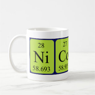 Nicolaas periodic table name mug