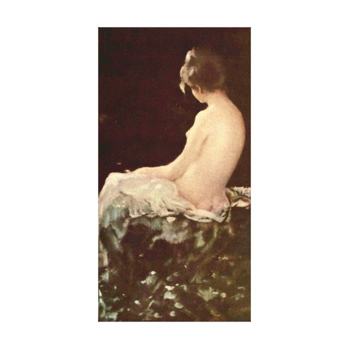 Nicolae Grigorescu   Before the bath Gallery Wrapped Canvas