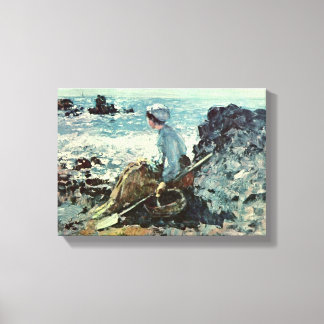 Nicolae Grigorescu - fisherwoman from Granville Canvas Print