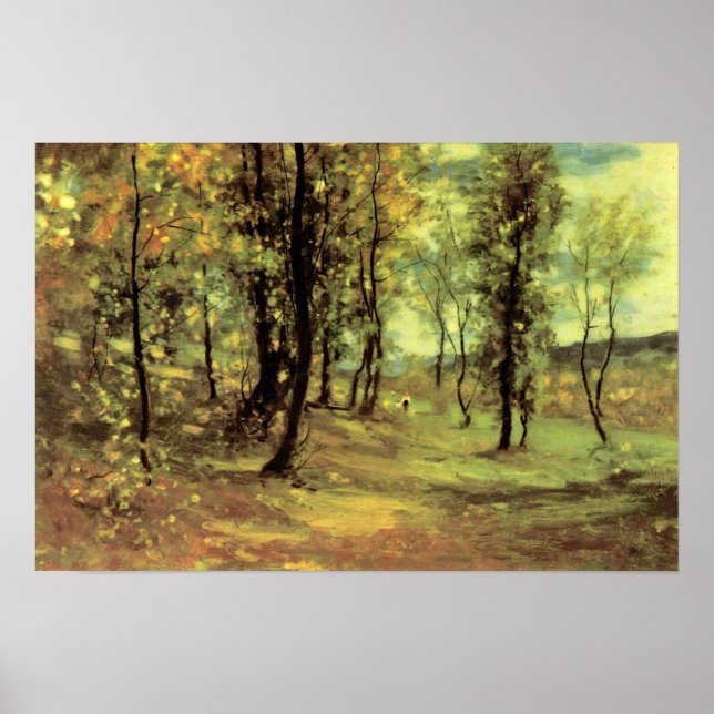 Nicolae Grigorescu - forest clearing Poster (Front)