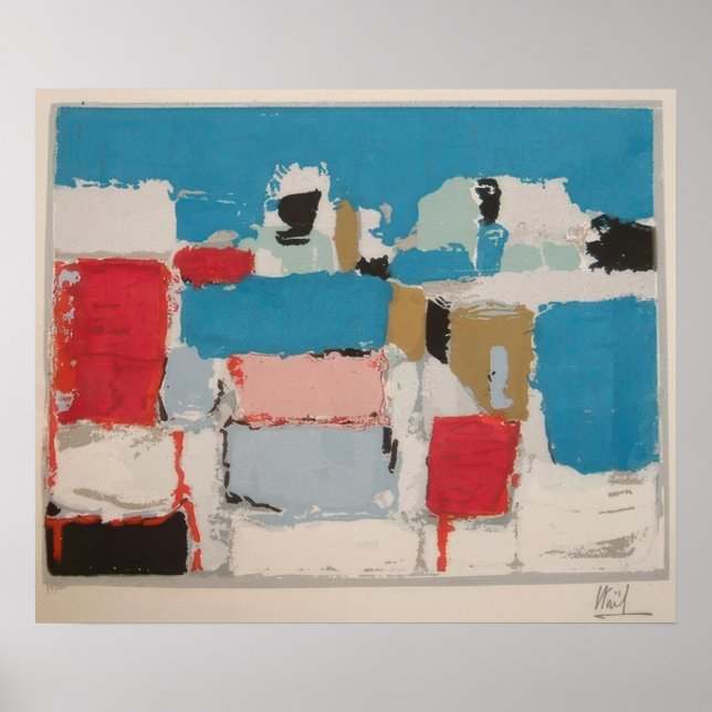 nicolas de staël - Méditerranée 01 - marina By Nic Poster (Front)