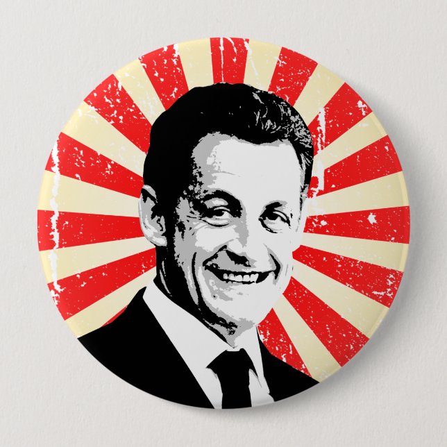 Nicolas Sarkozy Pinback Button (Front)