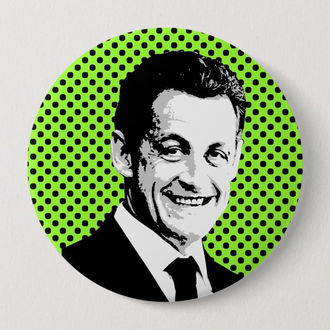 Nicolas Sarkozy Pinback Button (Front)