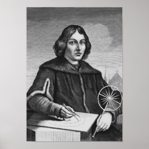 Nicolaus Copernicus Engraved Portrait Poster