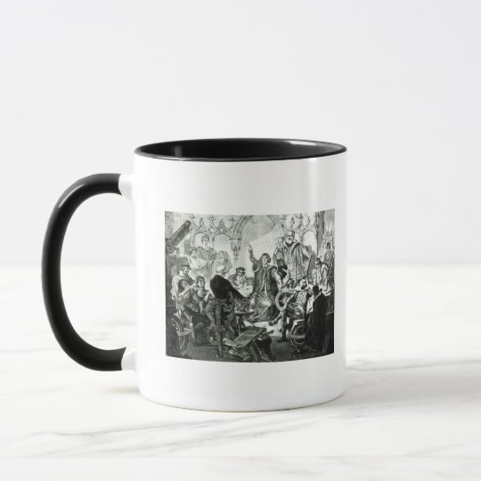Nicolaus Copernicus Explaining his Theory Mug