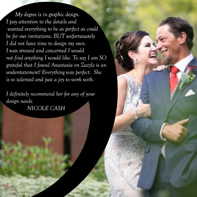 Nicole Cash Testimonial Wedding Invitation (Creator Uploaded)