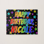 [ Thumbnail: "Nicole" First Name, Fun "Happy Birthday" Jigsaw Puzzle ]