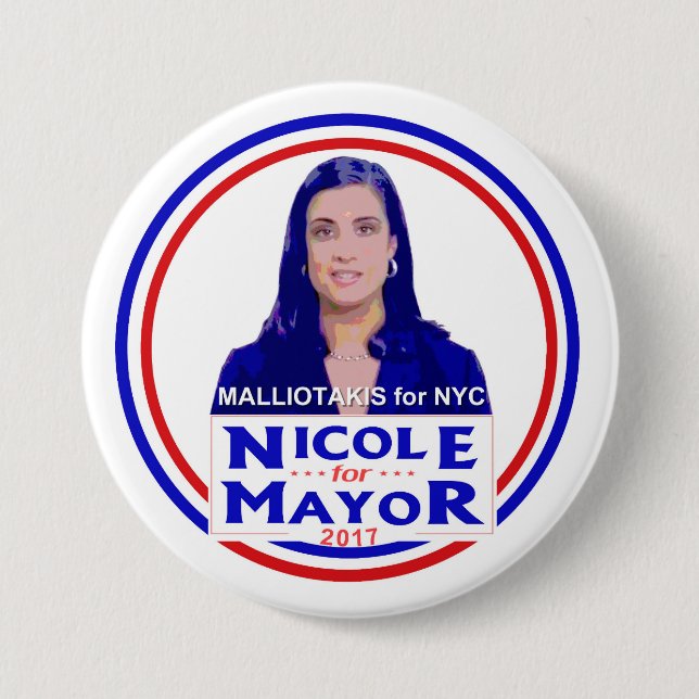 Nicole Malliotakis for NYC Mayor Pinback Button (Front)