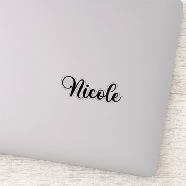 Nicole Name - Handwritten Calligraphy Sticker (Detail)