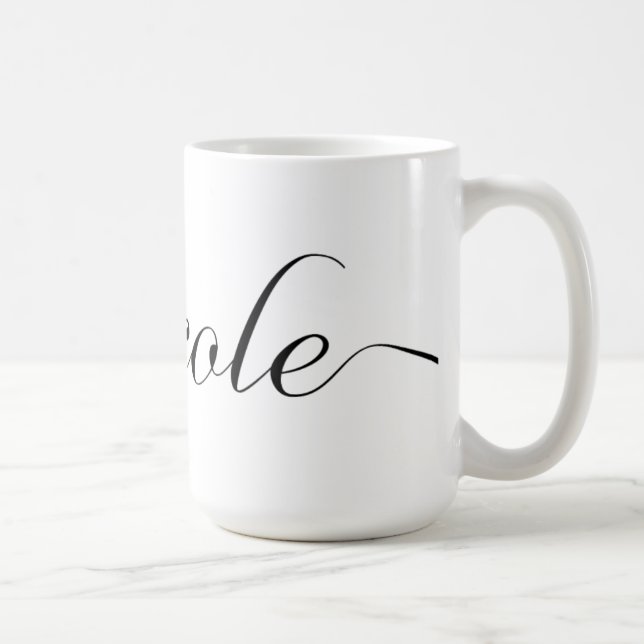 Nicole Personalized Name Coffee Mug - Black (Right)