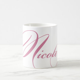 Nicole Personalized Name Coffee Mug - Pink