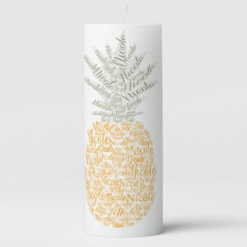 Nicole Pineapple Pillar Candle