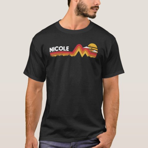 Nicole  Retro Vintage Sunset Nicole 80s 90s T_Shirt
