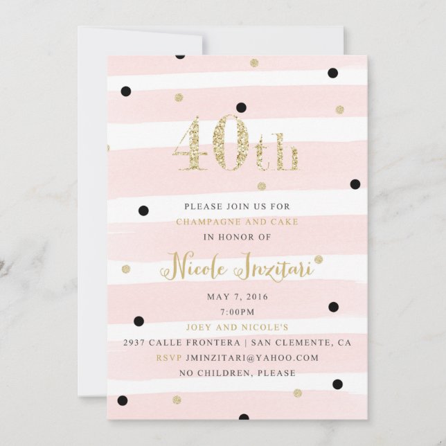 Nicole's Custom Birthday Invitations (Front)