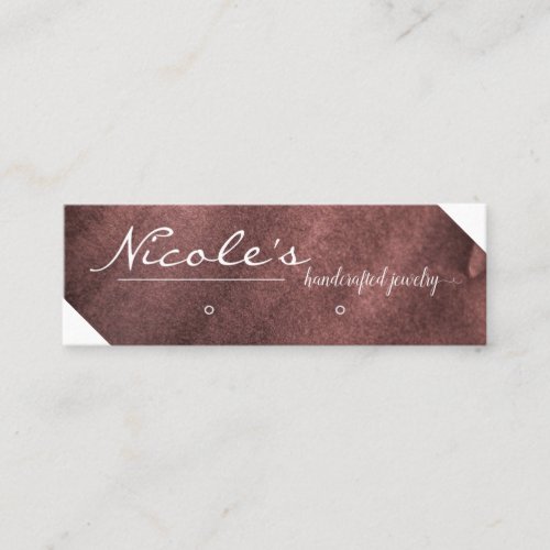 Nicoles Dark Rose_gold SidewaysJewelry Display  Mini Business Card