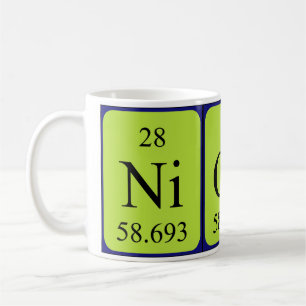Nicoli periodic table name mug