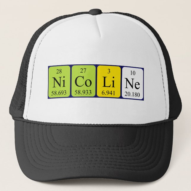 Nicoline periodic table name hat (Front)