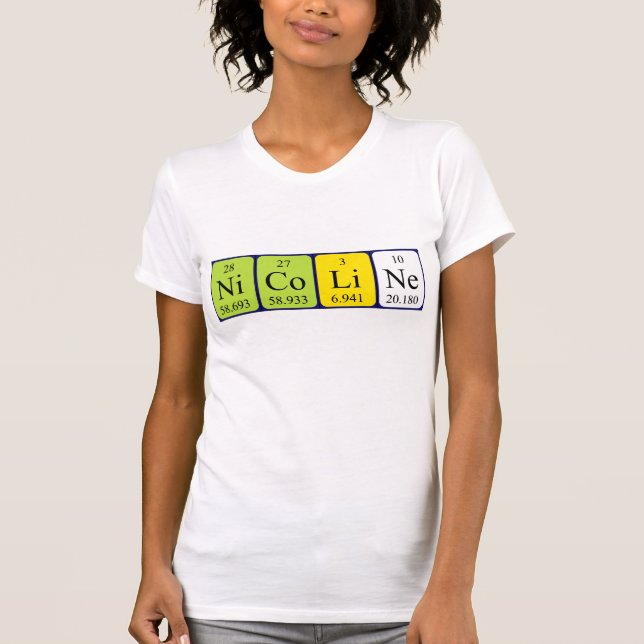 Nicoline periodic table name shirt (Front)