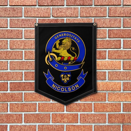 Nicolson Clan Badge Banner   Pennant