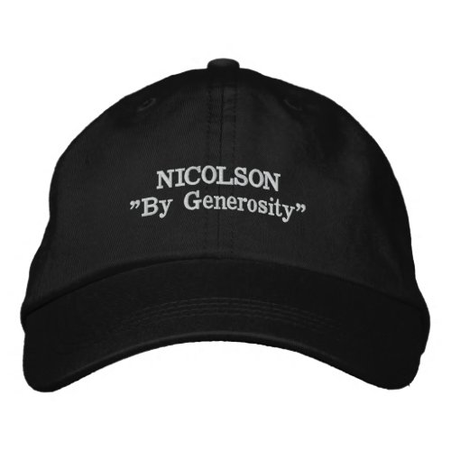 Nicolson Clan Motto Embroidered Hat