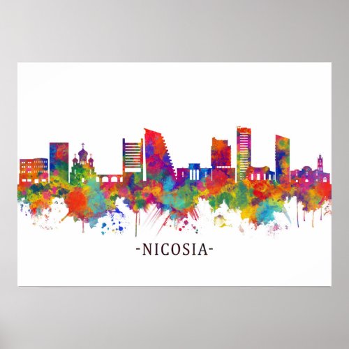Nicosia Cyprus Skyline Poster