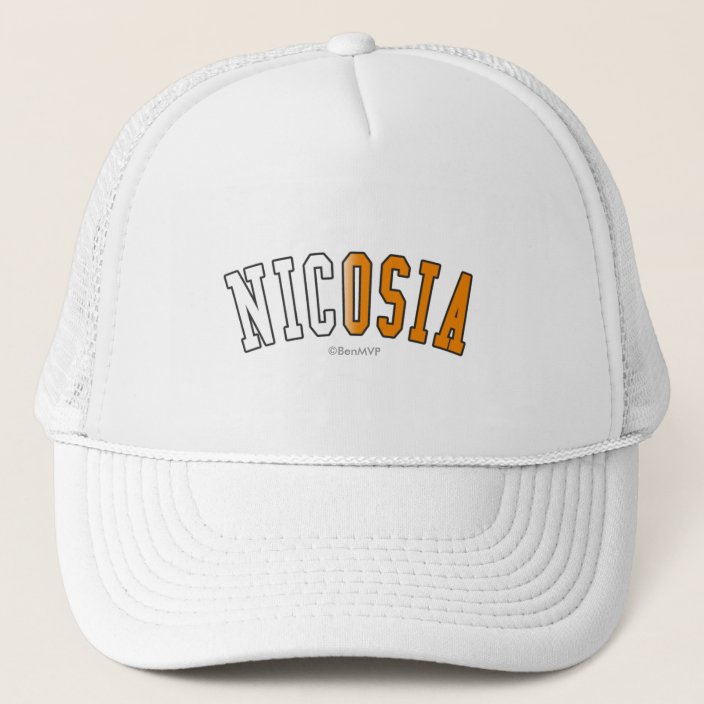 Nicosia in Cyprus National Flag Colors Hat