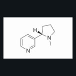 nicotine chemical formula science symbol elements rectangular sticker<br><div class="desc">nicotine chemical formula science symbol elements tobacco cigarette smoke addiction</div>