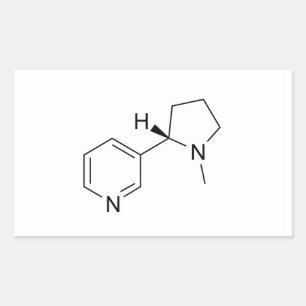 nicotine chemical formula science symbol elements rectangular sticker