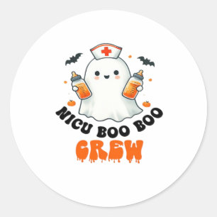 Nicu boo boo crew halloween,Nicu Boo Crew Funny Nu Classic Round Sticker