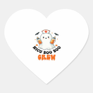 Nicu boo boo crew halloween,Nicu Boo Crew Funny Nu Heart Sticker