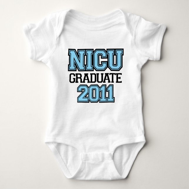 NICU Graduate Boy 2011 Baby Bodysuit (Front)