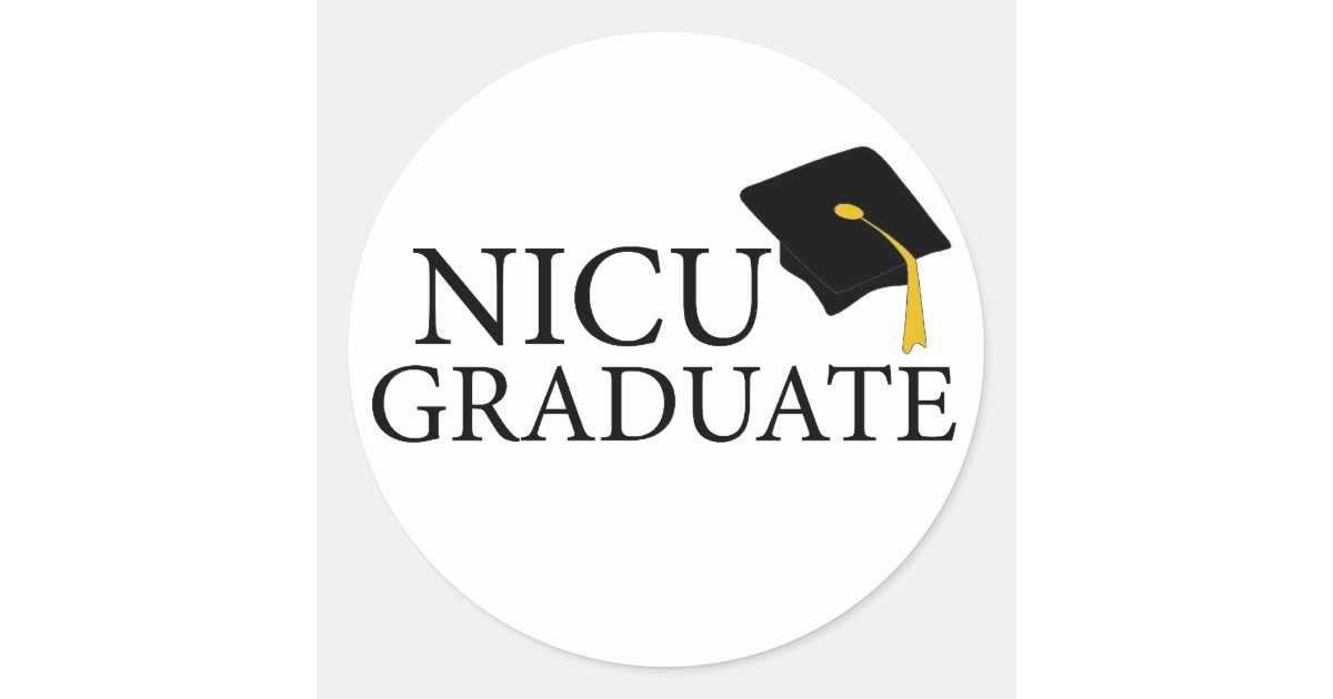 NICU Graduate Classic Round Sticker | Zazzle.com