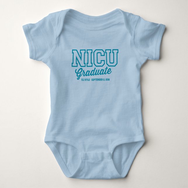 NICU Graduate One-Piece Baby Bodysuit (Front)