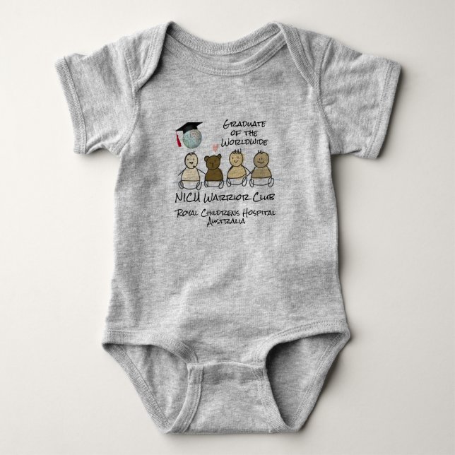 NICU Graduate Personalized T-Shirt Baby Bodysuit (Front)