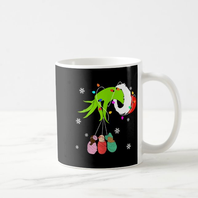 Nicu Labor Delivery Nurse Santa Christmas Xmas Paj Coffee Mug (Right)
