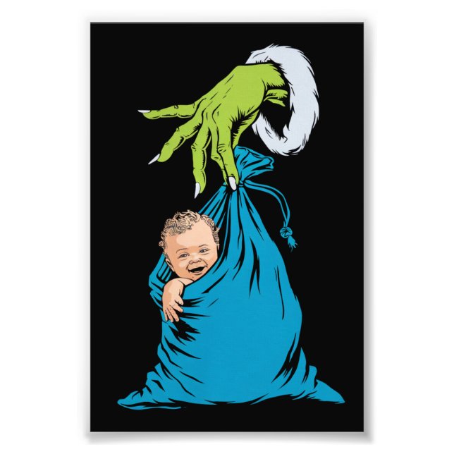 NICU Labor Delivery Nurse Santa Christmas Xmas  Photo Print (Front)