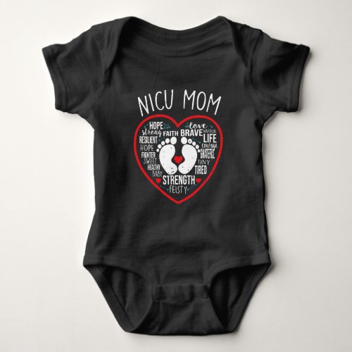 NICU Mom Preemie Awareness Baby Bodysuit