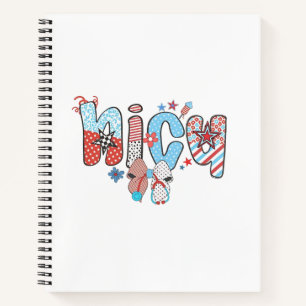 NICU Nurse 4th of July American Nurse Notebook