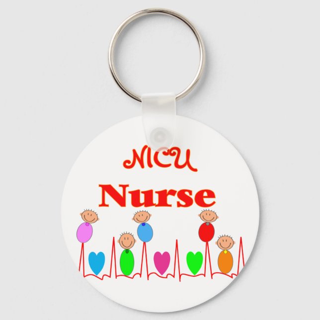 NICU Nurse--Adorable Baby Graphics Keychain (Front)