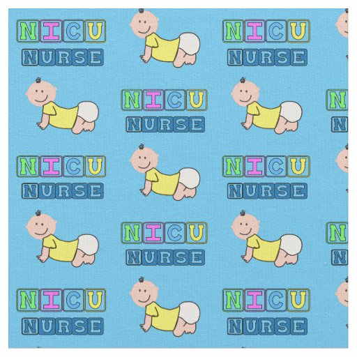 NICU Nurse Baby Blue Fabric