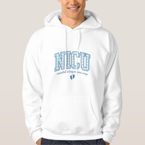 NICU Nurse Baby Feet Plaid Lettering Shirt Design_
