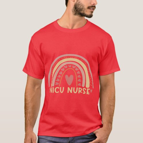 NICU Nurse Boho Rainbow Cute Nursing Student  gift T_Shirt