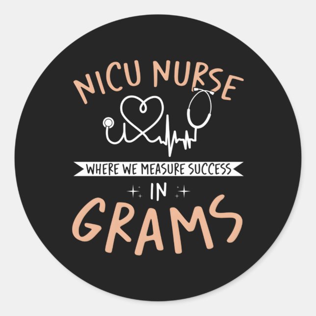 Nicu Nurse Classic Round Sticker (Front)