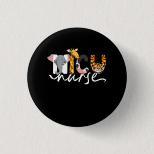 Nicu Nurse Cute Safari Baby Animals Nursing Apprec Button