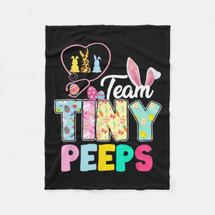 Nicu Nurse Easter Team Tiny Humans Bunnies Stethos Fleece Blanket