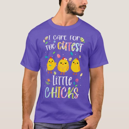 NICU Nurse  Easter Team Tiny Humans Cutest Chick N T_Shirt