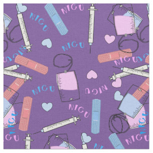 NICU Nurse Fabric Purple