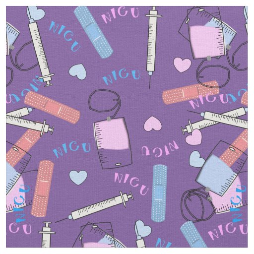 NICU Nurse Fabric Purple