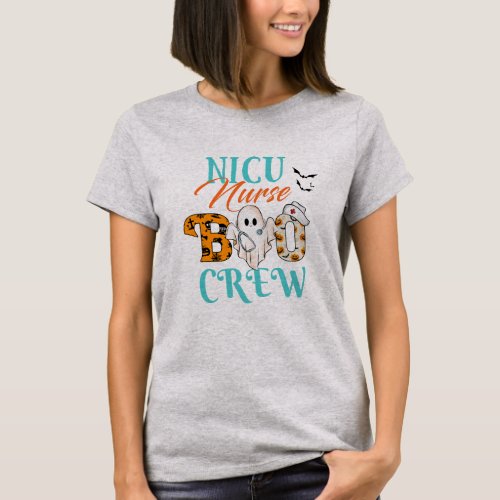 NICU Nurse Halloween Boo Crew T_Shirt